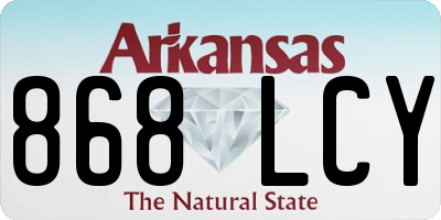 AR license plate 868LCY