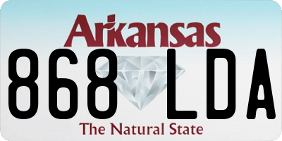 AR license plate 868LDA