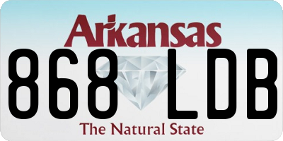 AR license plate 868LDB
