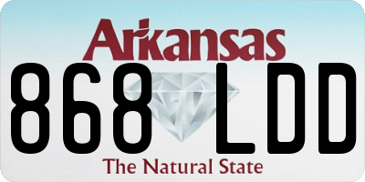 AR license plate 868LDD