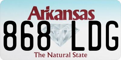 AR license plate 868LDG