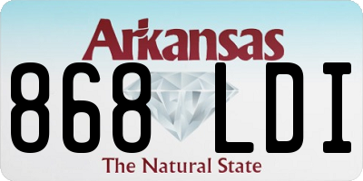 AR license plate 868LDI
