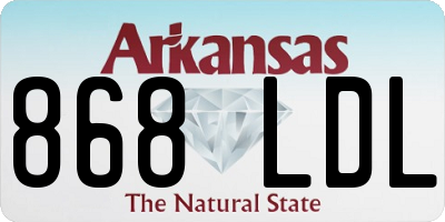 AR license plate 868LDL