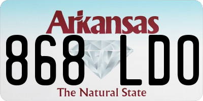AR license plate 868LDO