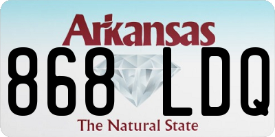 AR license plate 868LDQ