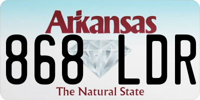 AR license plate 868LDR
