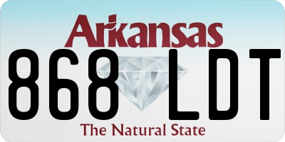 AR license plate 868LDT