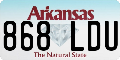 AR license plate 868LDU