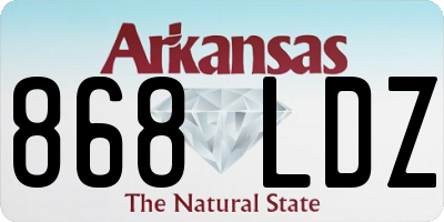 AR license plate 868LDZ