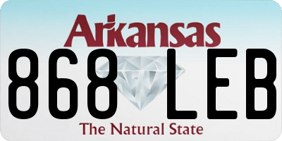 AR license plate 868LEB
