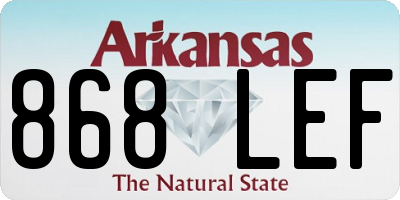 AR license plate 868LEF
