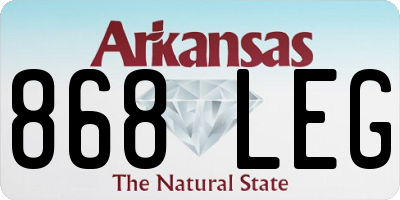 AR license plate 868LEG