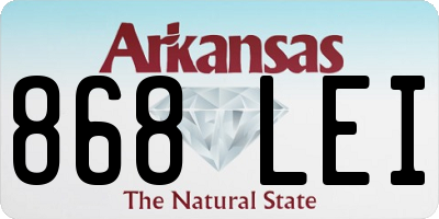 AR license plate 868LEI