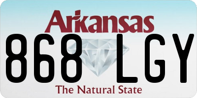 AR license plate 868LGY