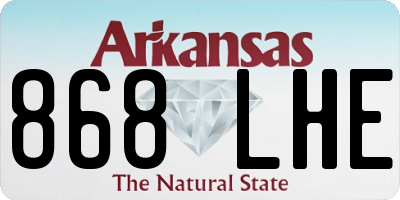 AR license plate 868LHE