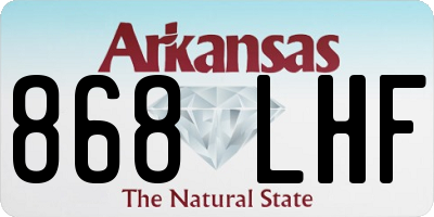 AR license plate 868LHF