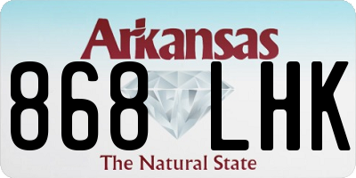AR license plate 868LHK