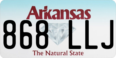 AR license plate 868LLJ