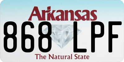 AR license plate 868LPF