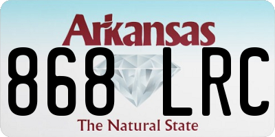 AR license plate 868LRC