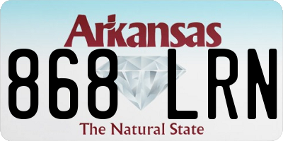 AR license plate 868LRN