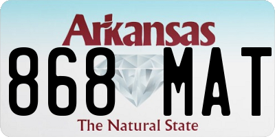 AR license plate 868MAT