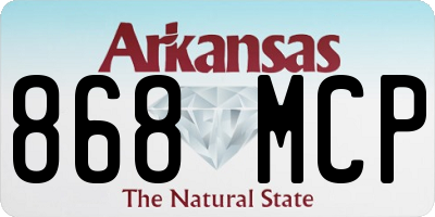 AR license plate 868MCP