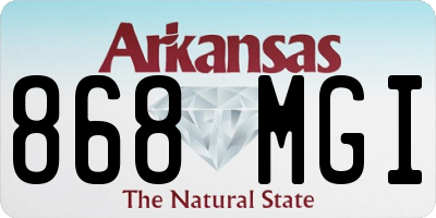 AR license plate 868MGI