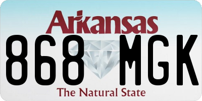AR license plate 868MGK