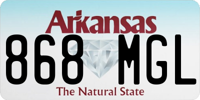 AR license plate 868MGL