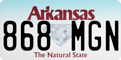 AR license plate 868MGN