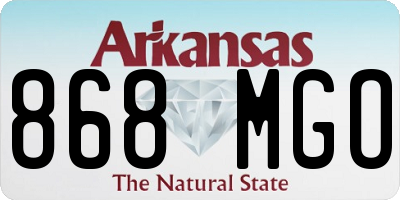 AR license plate 868MGO