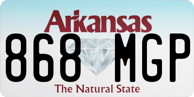 AR license plate 868MGP