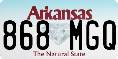 AR license plate 868MGQ