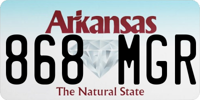 AR license plate 868MGR