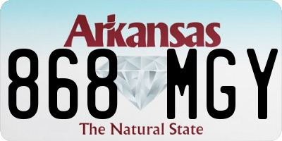 AR license plate 868MGY