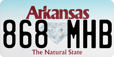 AR license plate 868MHB