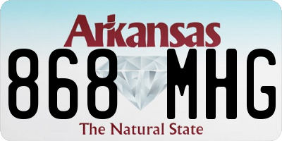 AR license plate 868MHG