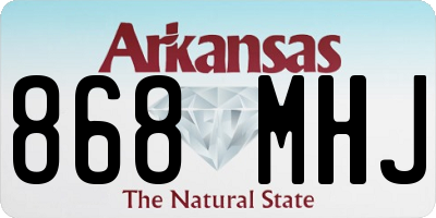 AR license plate 868MHJ