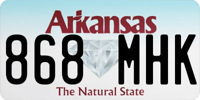 AR license plate 868MHK