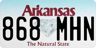 AR license plate 868MHN