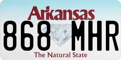 AR license plate 868MHR
