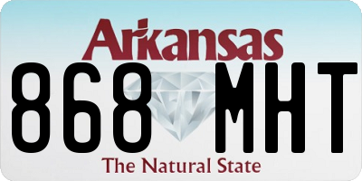 AR license plate 868MHT