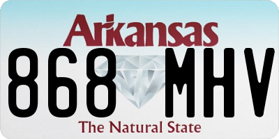 AR license plate 868MHV