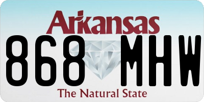 AR license plate 868MHW