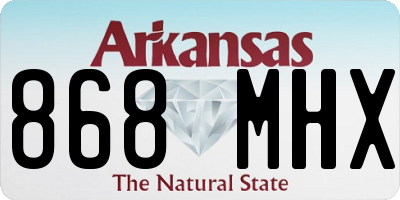 AR license plate 868MHX