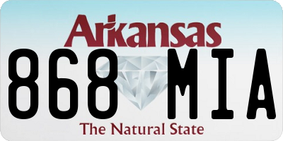 AR license plate 868MIA