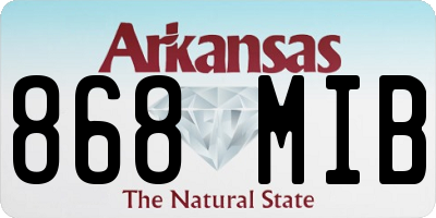 AR license plate 868MIB
