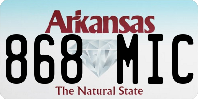 AR license plate 868MIC