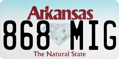 AR license plate 868MIG